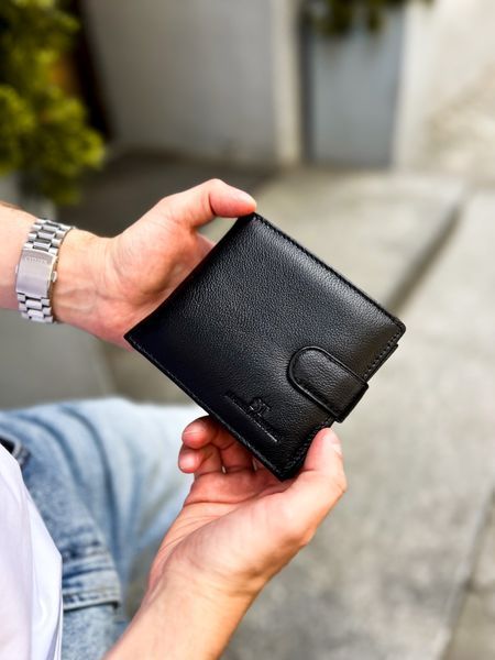 Гаманець Dominus, Чоловічий шкіряний портмоне, Додакові слоти для карток, Натуральна шкіра v184 фото
