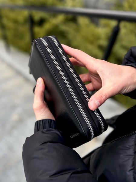 Клатч Prestige чоловічий шкіряний клатч, Натуральна шкіра, Чорний, 2 відділення v175 фото