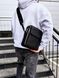 Сумка Grove, Чоловіча шкіряна сумка через плече, Натуральна шкіра, Чорна, 2 основних і 2 додаткових відділення v1881 фото 9