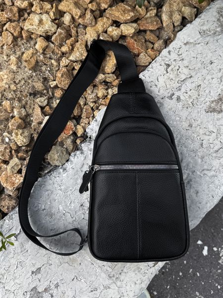 Чоловіча шкіряна сумка-слінг Swift зерниста шкіра b5003 фото